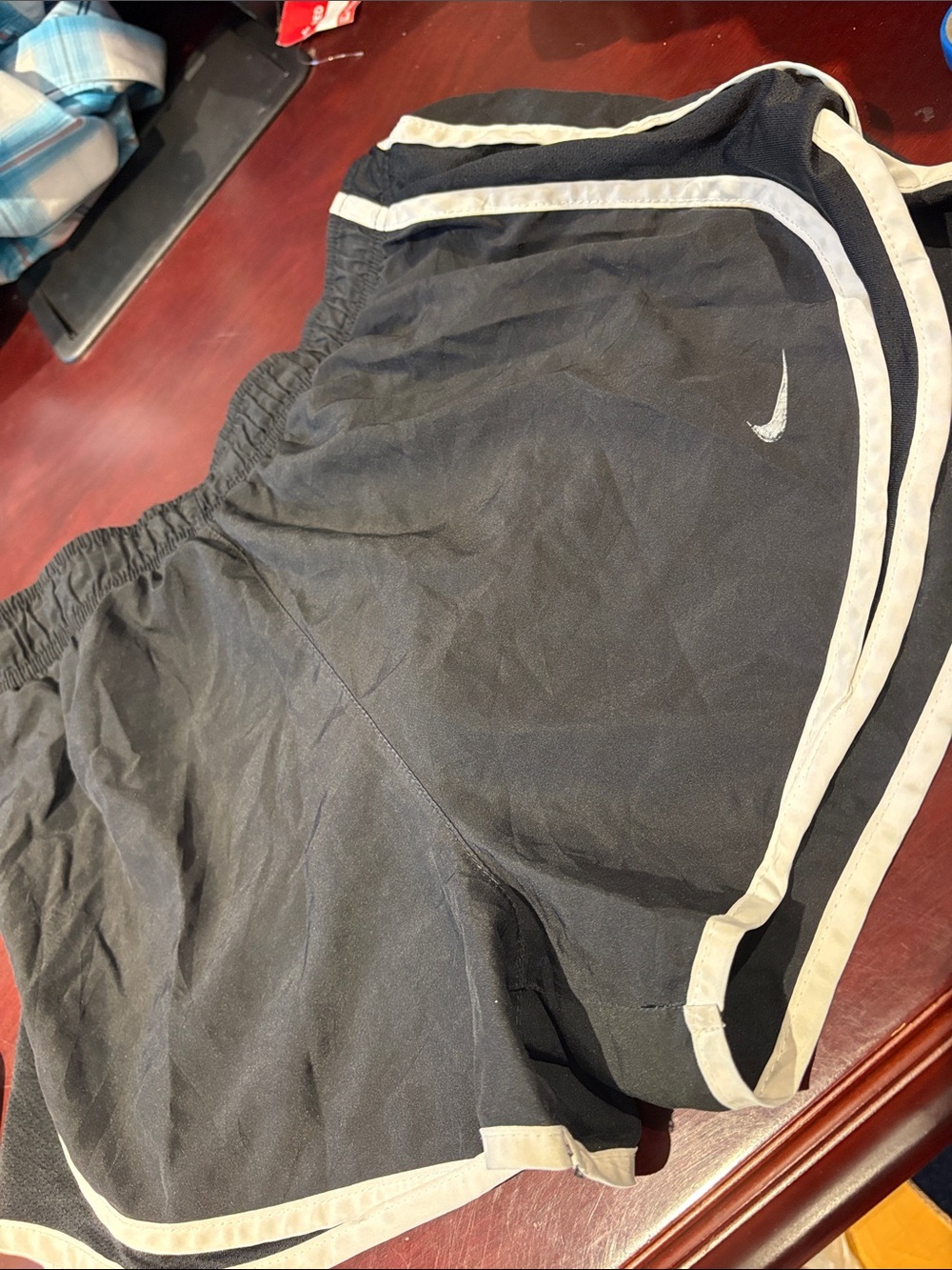 Nike Men’s Black Athletic Shorts with White Trim Accent